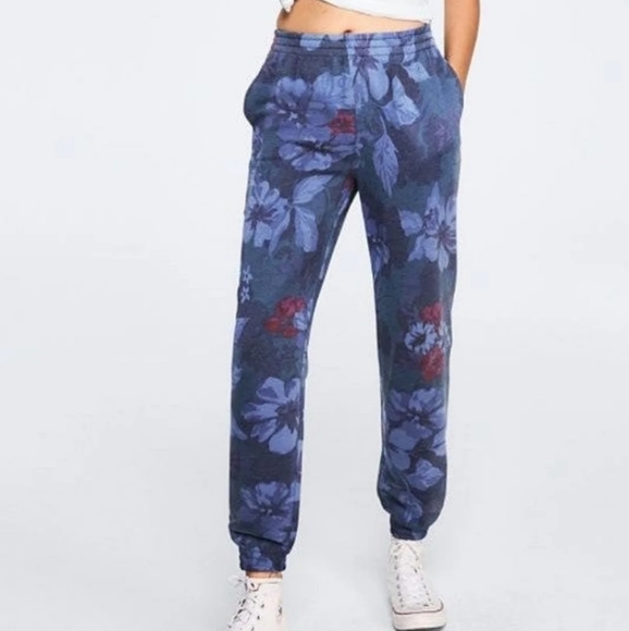 Pink Campus Jogger Sweatpants Floral 